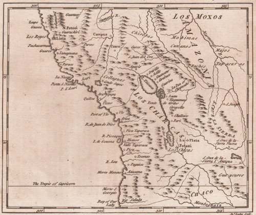 A Map of the South Part of Peru from the best Authorities by Mr. B. 1778